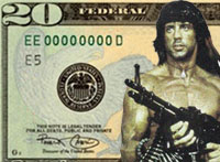 Artists are currently working with the U.S. Mint to create the new Rambo $20 due next year.