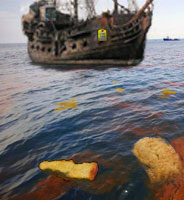 The fast food company Long John Silver's has purchased exclusive fishing rights in the oil saturated Gulf of Mexico.