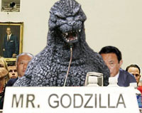 Godzilla has denied any involvement in the recent earthquake that devastated Japan. 