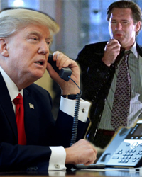 President Trump has been trying to call President Whitmore from the film Independence Day to ask for advice on recent scandals.