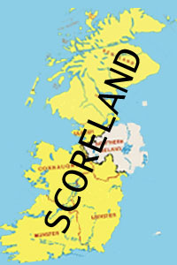 A map of the new country Scoreland as it will look after all phases of unification are complete.