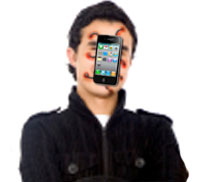 James Maddow has been assimilated by his iPhone making him the world's first iBorg.