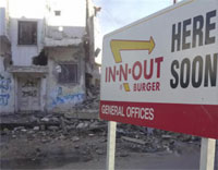 Some Middle East experts believe that violence in Syria would diminish if there was an In-And-Out Burger.