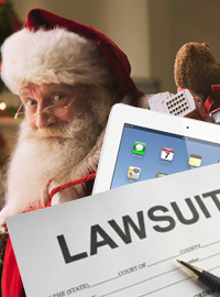 Several companies have filed lawsuits against Santa Claus claiming patent infringement. 