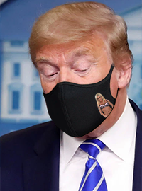 Trump has started wearing masks that his staff told him are made from porn star’s used underwear.