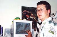 Michael Berry stands in front of his computer shortly before masturbating for the fifth time that day.