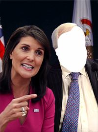 Republican presidential candidate Nikki Haley says she is looking forward to losing the nomination to a white man.
