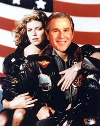 During his service in the National Guard, President George W. Bush posed for a picture with then girlfriend Kelly McGillis.