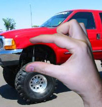 A survey in Car & Truck Magazine says the larger the truck lift, the smaller the penis.