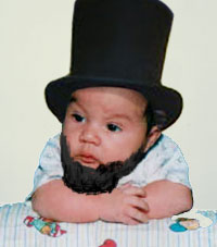 Dave Jr. Roman, was put up for auction on eBay due to his resemblance to former President Abraham Lincoln.